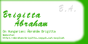 brigitta abraham business card