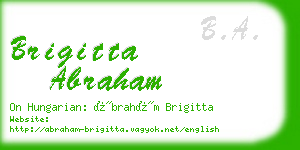 brigitta abraham business card